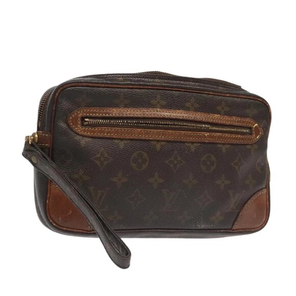 LOUIS VUITTON Monogram Marly Dragonne GM Clutch Bag M51825 LV Auth 95094 - Picture 1 of 15